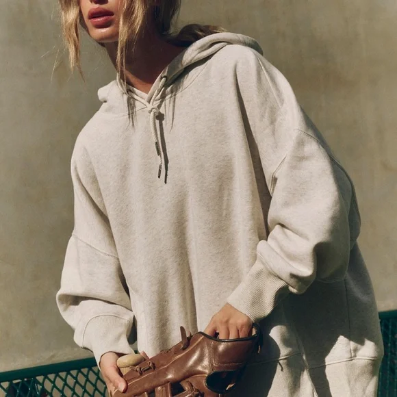 Free People “Sprint To The Finish” Hoodie — Heather Grey (Size L) - Picture 7 of 11